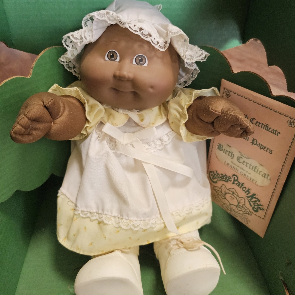 1985 Cabbage patch AA Preemie doll with box.